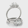 Classic Oval 3 Stone Trellis Ring