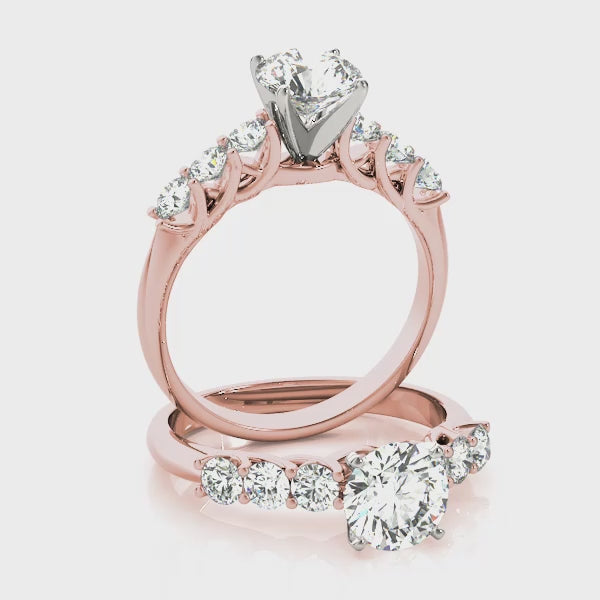 Round with 6 Stone Prong Set Band