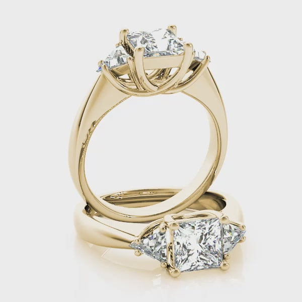 Princess 3 Stone with Trillions