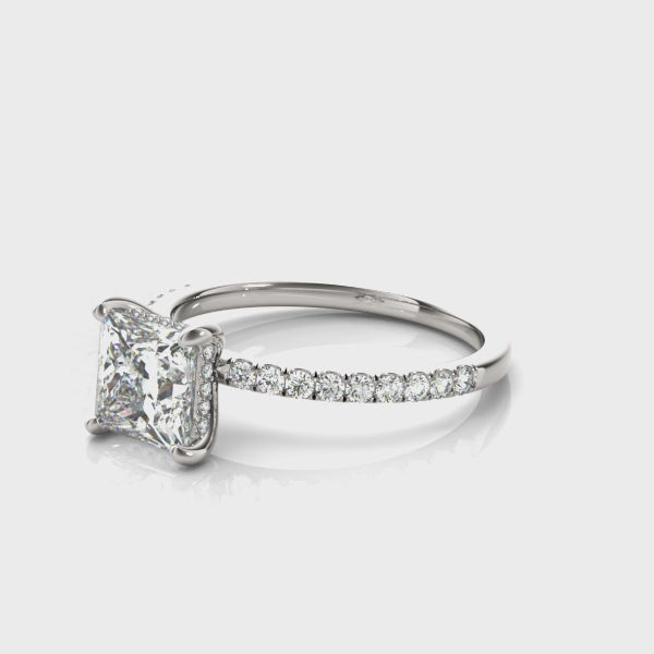 Princess Pave Hidden Halo