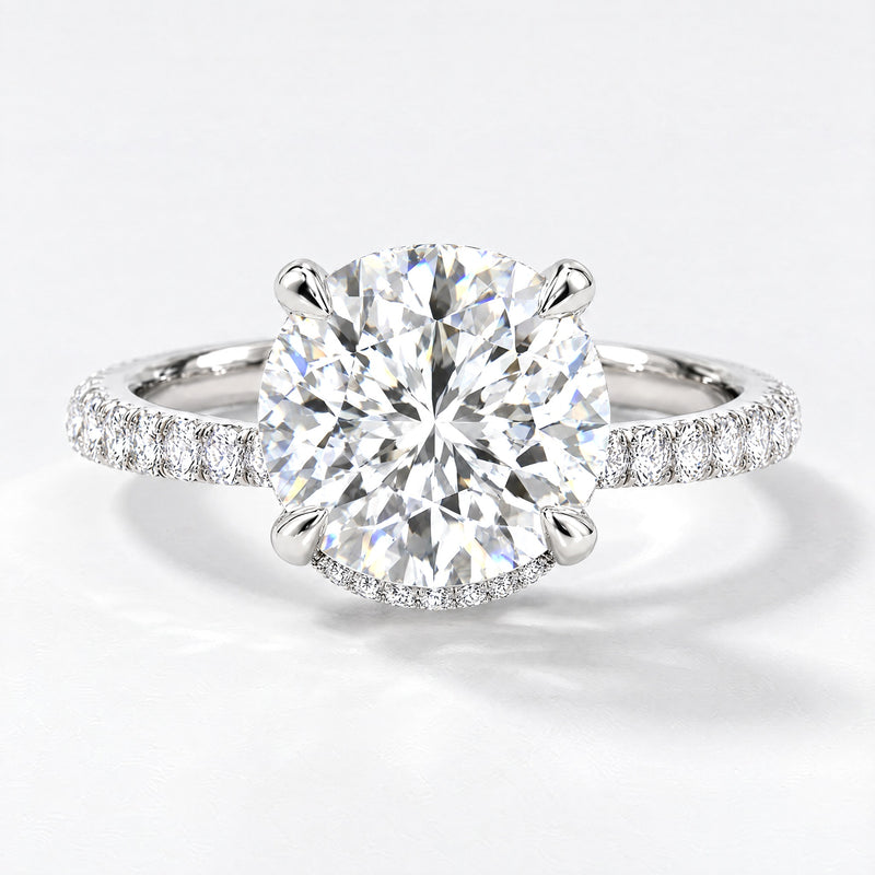Round Pave Hidden Halo