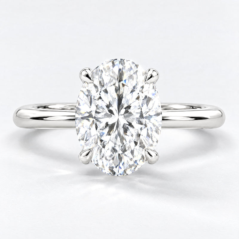 Sleek Oval Solitaire