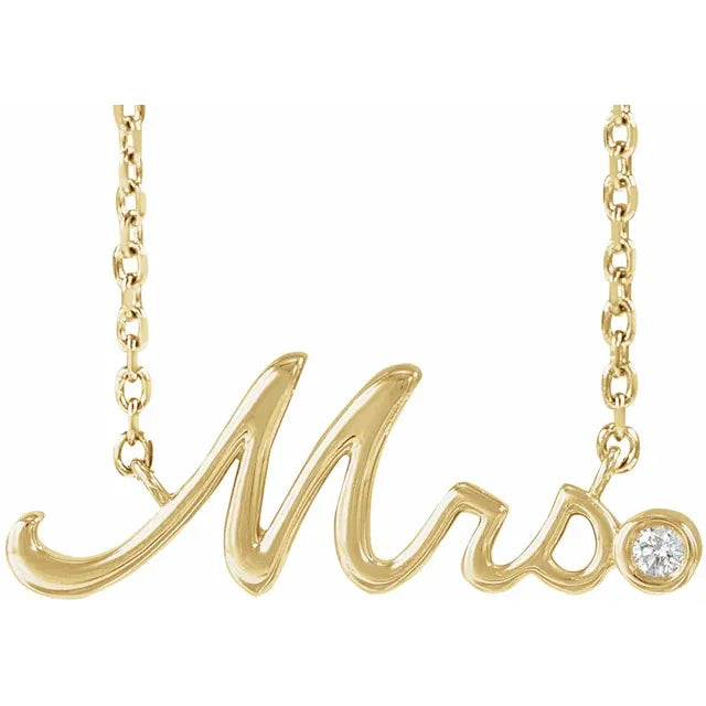 Mrs. Diamond Accent Necklace