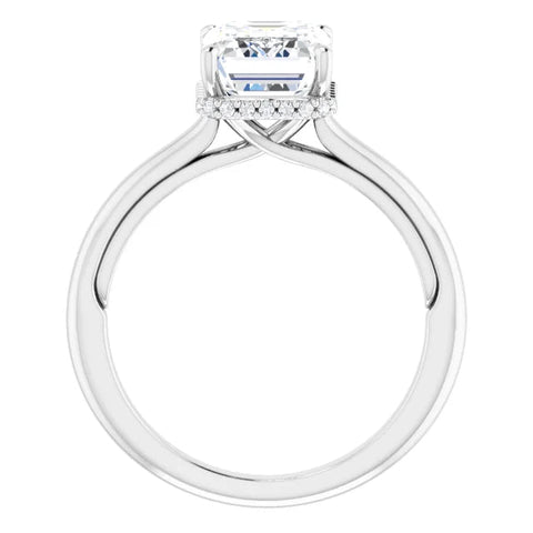 Radiant Solitaire with Hidden Halo