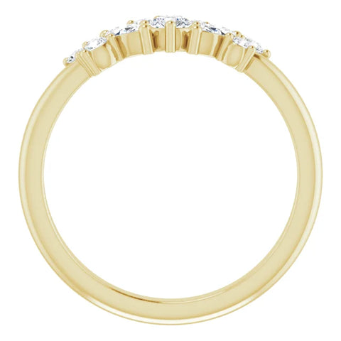 1/3 CTW Diamond Multi-Leaf Shape Ring