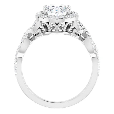 Oval Infinity Halo RIng