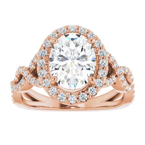Oval Infinity Halo RIng