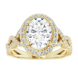 Oval Infinity Halo RIng