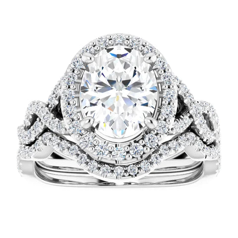 Oval Infinity Halo RIng