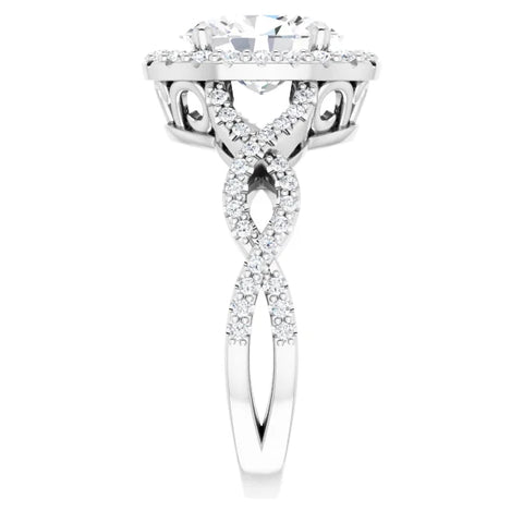 Oval Infinity Halo RIng