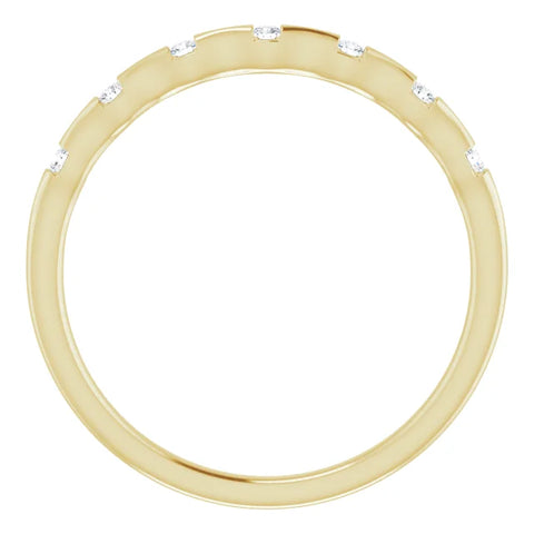 .06 CTW Diamond Bamboo Stackable Ring