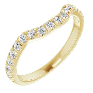 Petite Pave Notched Band