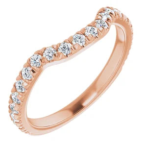 Petite Pave Notched Band