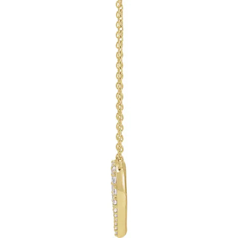 3/8 CTW Lab-Grown Diamond Heart 16-18" Necklace