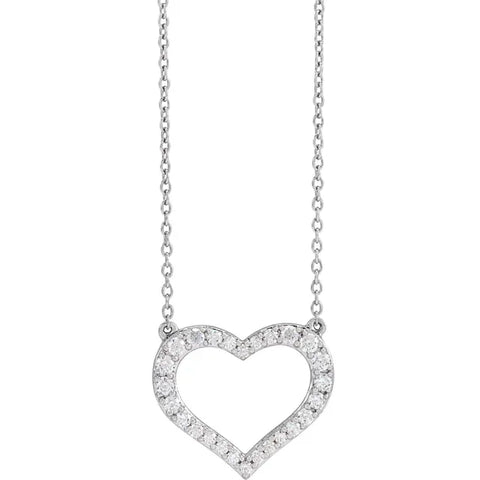 Lab Diamond Heart Necklace