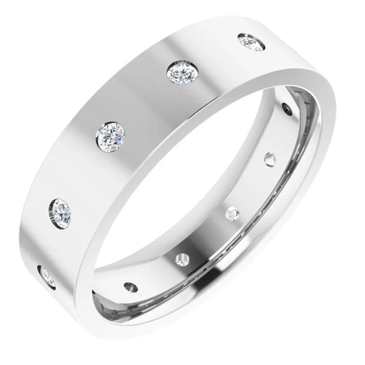 Spaced Moissanite Men's Band