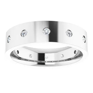 Spaced Moissanite Men's Band