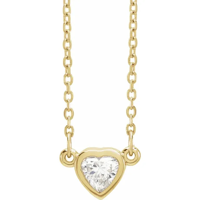 Bezel Heart Necklace