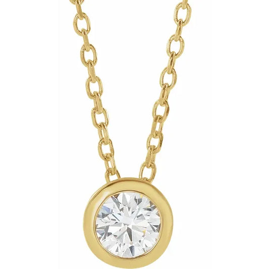 Bezel Round Necklace