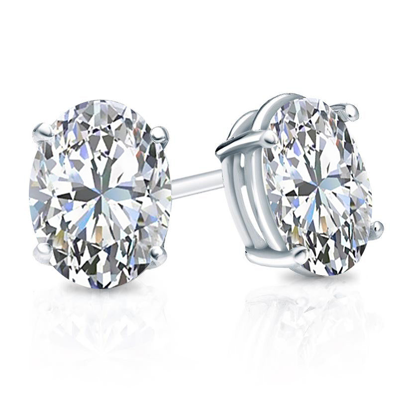 Oval Moissanite Studs