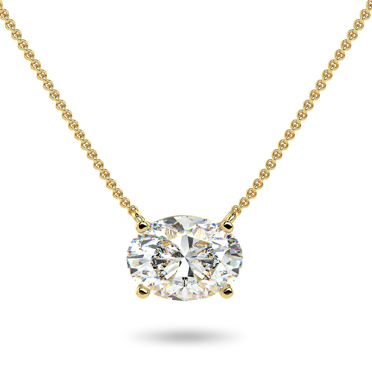 1/2 CT Oval Pendant Necklace