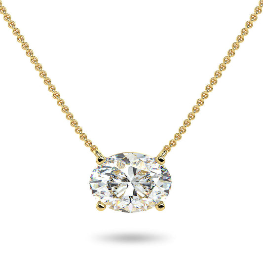 1 CT Oval Pendant Necklace