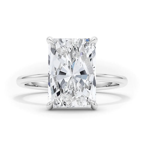 Radiant Solitaire with Hidden Halo