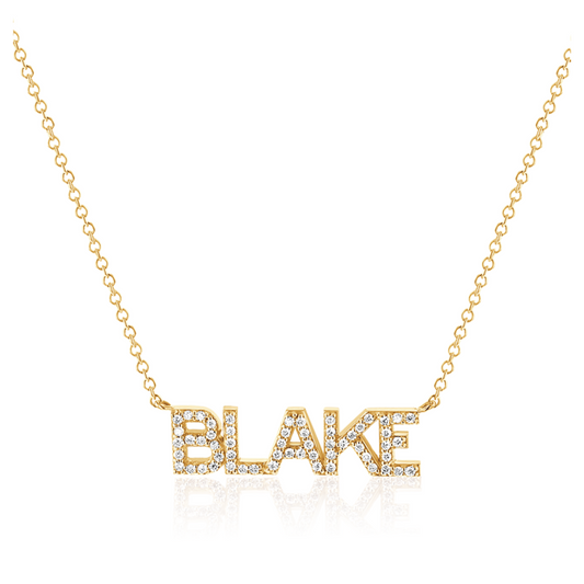 Block Name Necklace