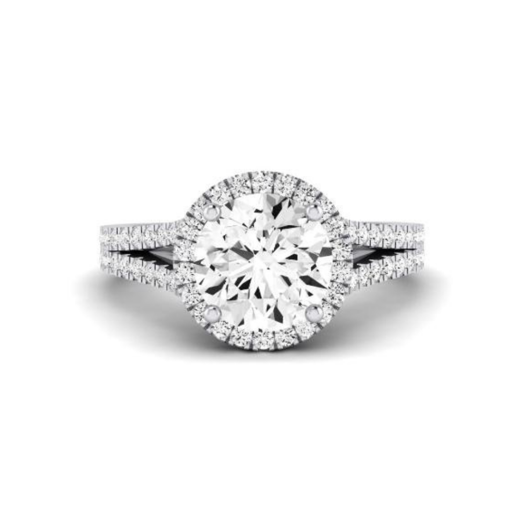 Round Halo Split Shank