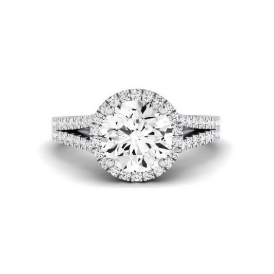 Round Halo Split Shank