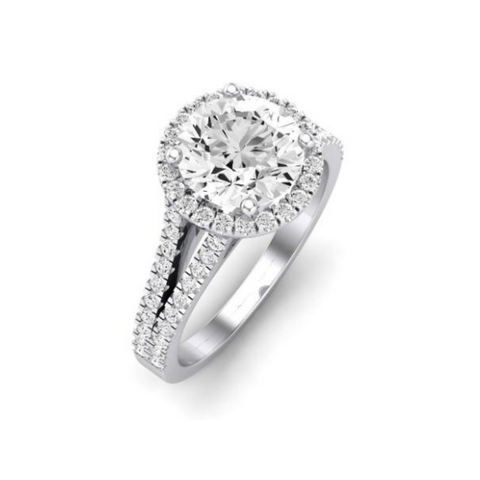 Round Halo Split Shank