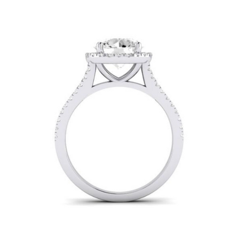Round Halo Split Shank