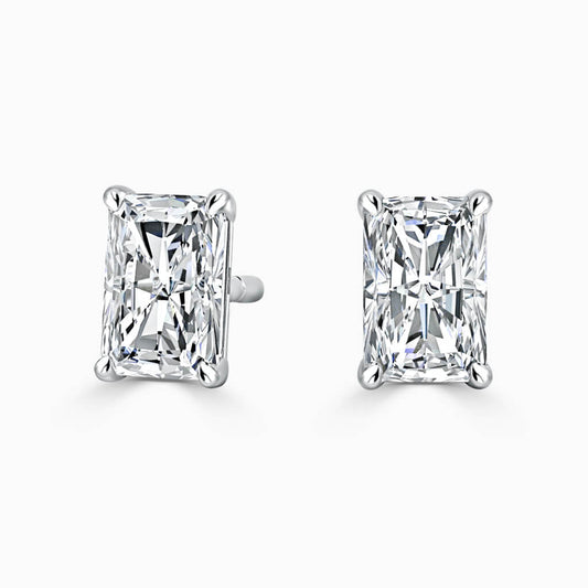 Radiant Moissanite Studs