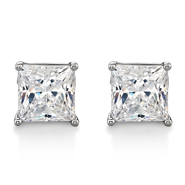 Princess Moissanite Studs