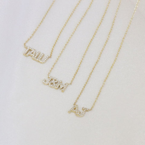 Block Name Necklace